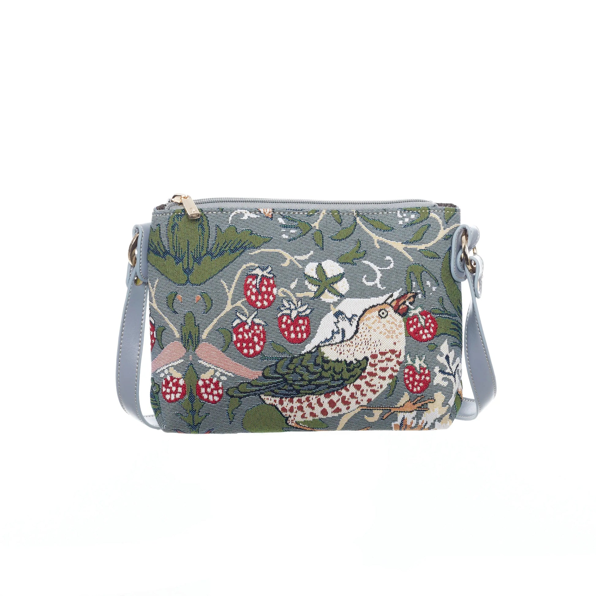 V&A Licensed Strawberry Thief Grey - Cross Body Bag-0