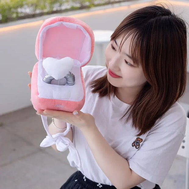 Valentine's Day Couple Confession Ring Love Big Diamond Ring Doll Valentine's Day Gift for Girls Cartoon Ring - Memoriex 