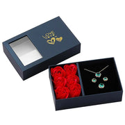 Valentine's Day Qixi Day Rose Gift Box Window opening Six flower Jewelry Box Mother's Day Immortal Flower Festival Gift Box - Memoriex 