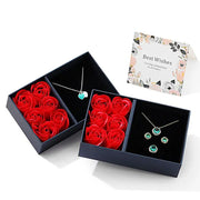 Valentine's Day Qixi Day Rose Gift Box Window opening Six flower Jewelry Box Mother's Day Immortal Flower Festival Gift Box - Memoriex 