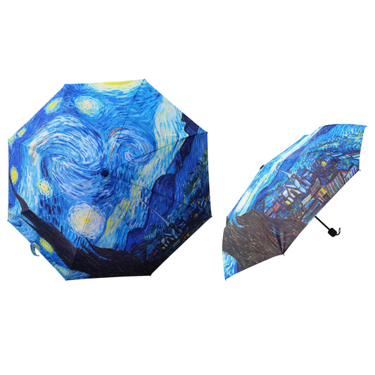 Van Gogh Starry Night - Art Folding Umbrella-0