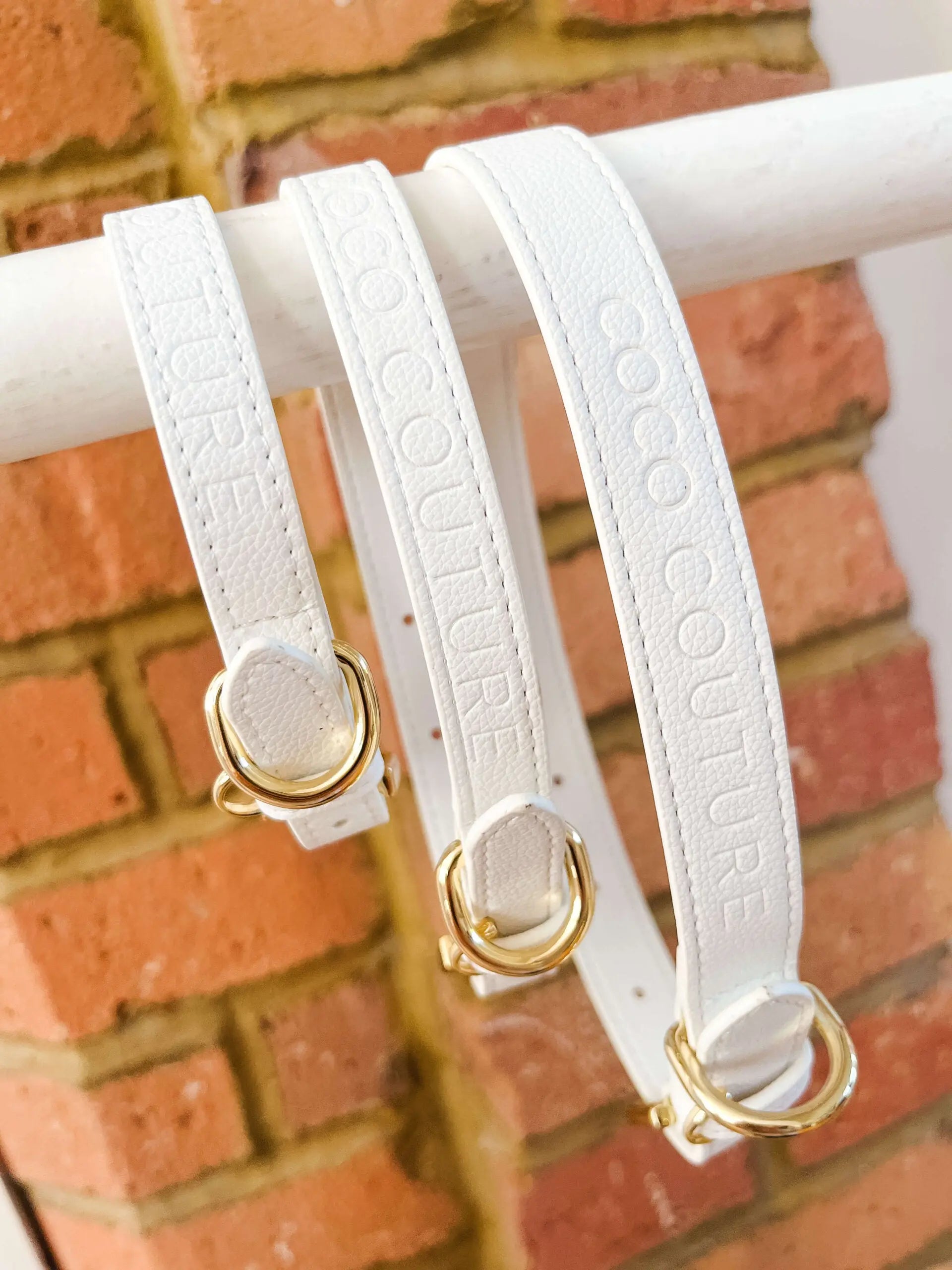 Vegan Lightweight Leather Dog Lead (White) – by Coco Couture - Memoriex