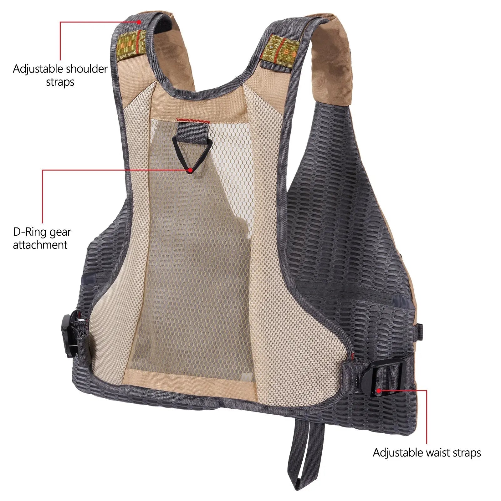 Bassdash Multi Pocket Fishing Vest FV12-3