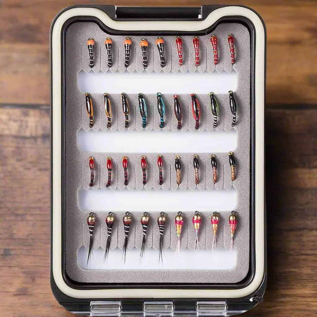 36 Piece Trout Fly Fishing Kit with Waterproof Box