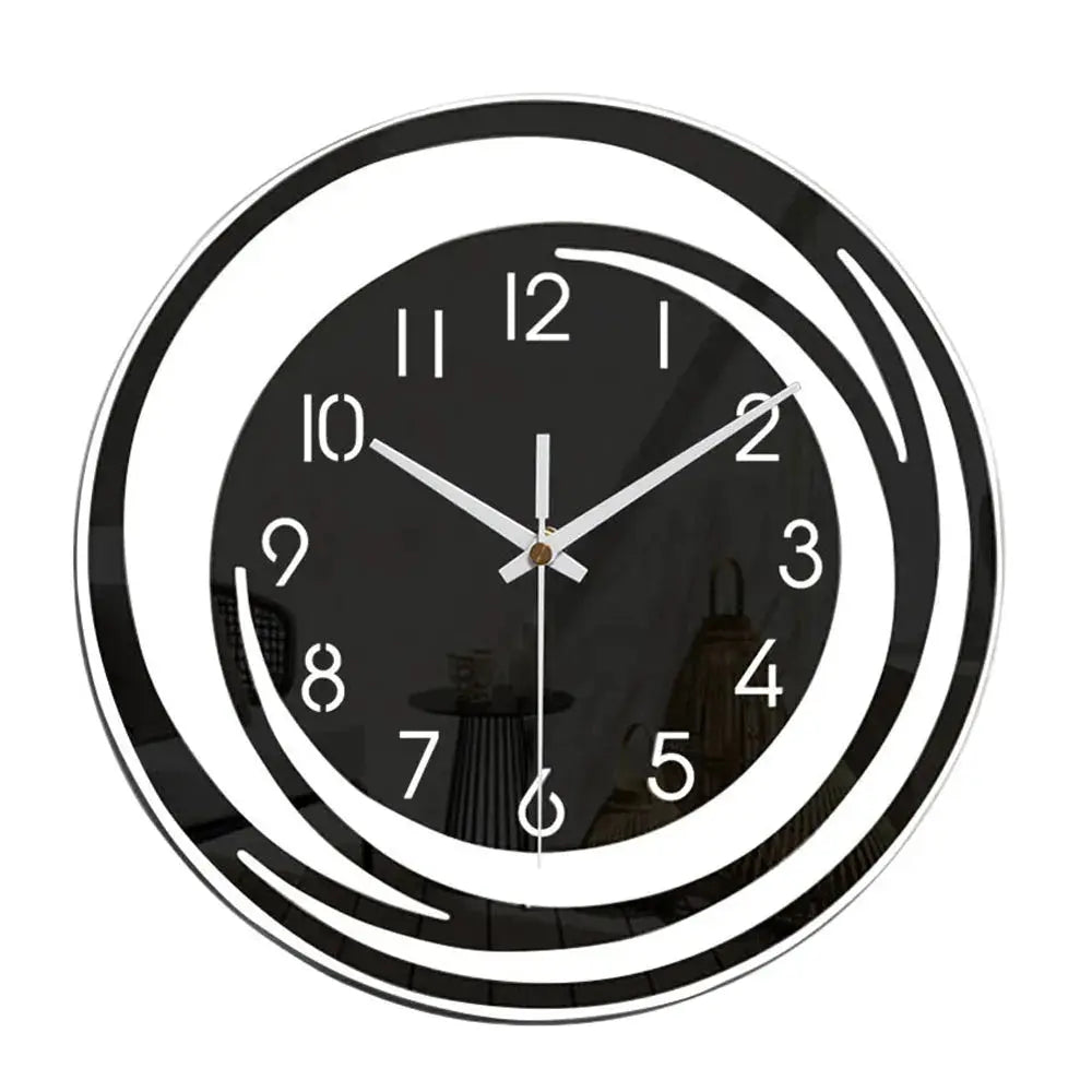 Vibe Geeks Minimalist Creative Acrylic Wall Clock-Battery Operated - Memoriex 