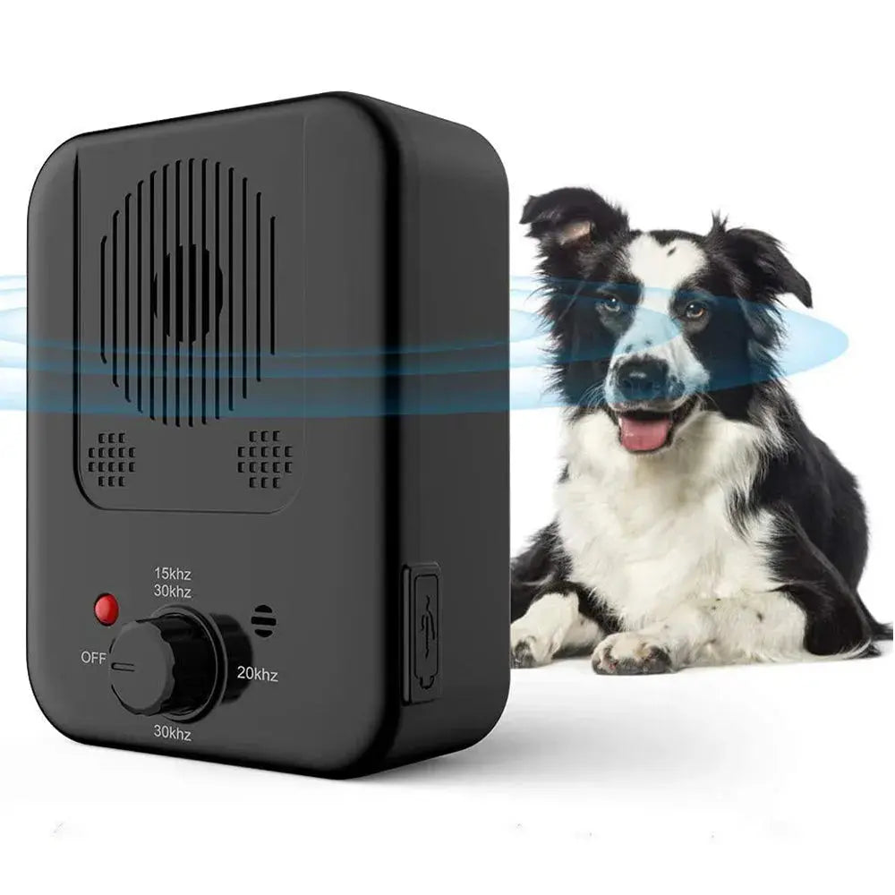 Vibe Geeks Ultrasonic Anti-Barking Device with 3 Adjustable Levels -USB Rechargeable - Memoriex 