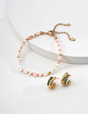 Vintage C-Shaped Zircon Stud Earrings-3