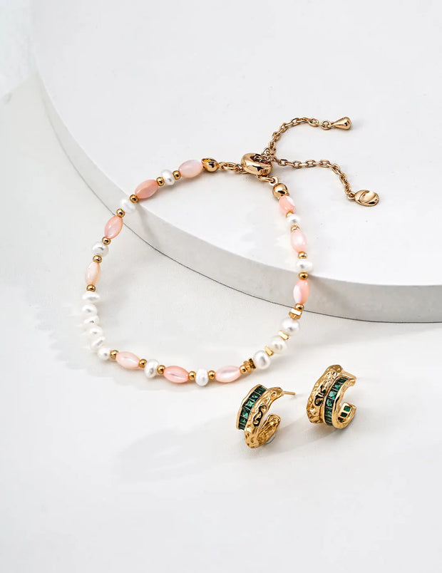 Vintage C-Shaped Zircon Stud Earrings-3