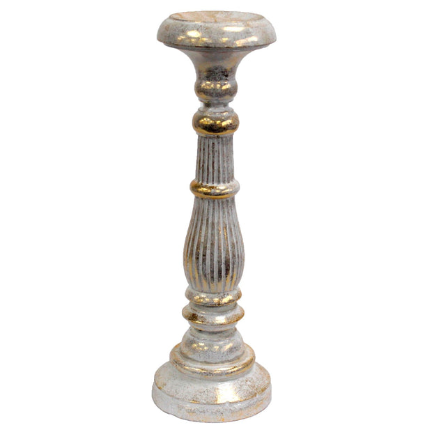 Vintage Candle Stand - White Gold - Memoriex 