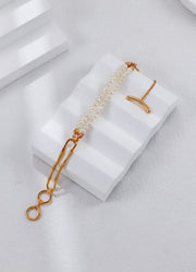 Vintage Gold Double-Layer Pearl Bracelet - Memoriex 