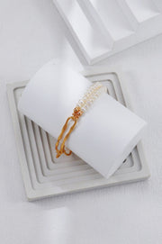 Vintage Gold Double-Layer Pearl Bracelet - Memoriex 