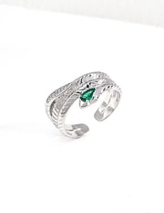Vintage Leaf Zircon Ring-2