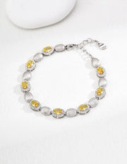 Vintage Matte Ruby-Inspired Zircon Bracelet-1