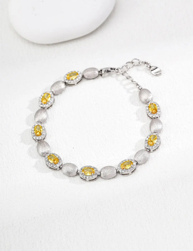 Vintage Matte Ruby-Inspired Zircon Bracelet-1