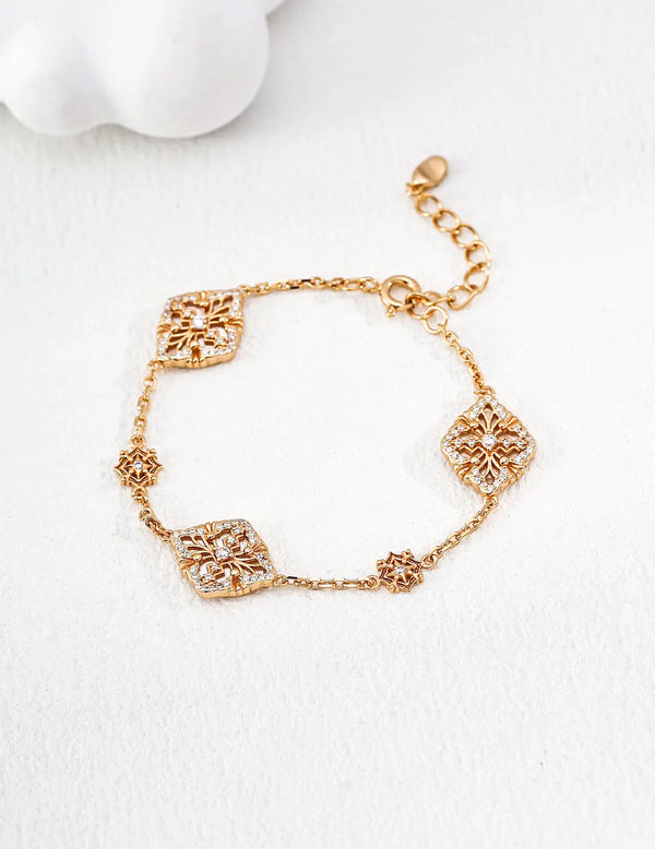 Vintage Palace Motif Inlay Bracelet-0