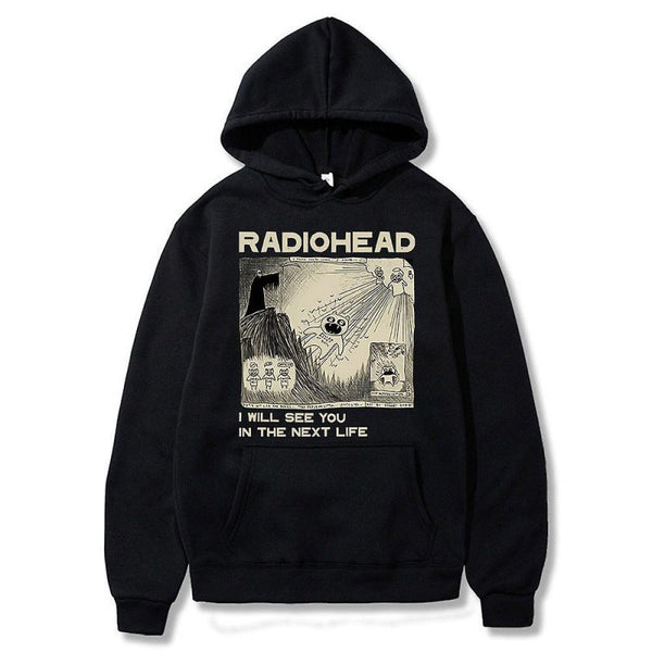 Vintage Radiohead Hoodie Men Fashion Oversized Hoodies - Memoriex 