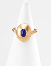 Vintage Style Onyx / Lapis Lazuli Stud Ring-0