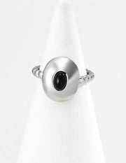 Vintage Style Onyx / Lapis Lazuli Stud Ring-1