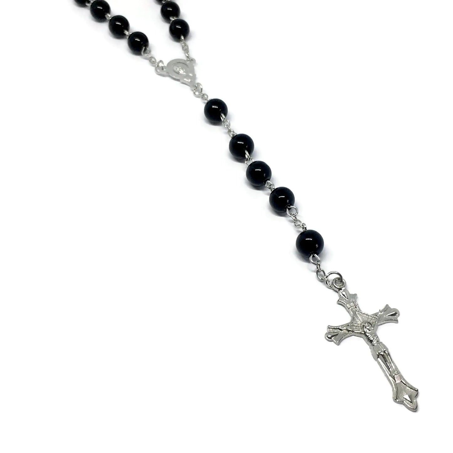 Virgin Mary Rosary Necklace-0