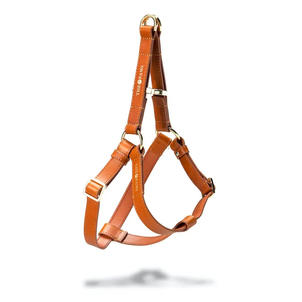 Vivienne (Italian Leather) Step-In Dog Harness – by The Paw Co. - Memoriex