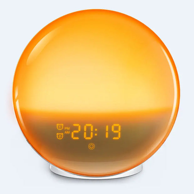Wake-up Light Sunrise FM Radio Graffiti Smart APP Simulates Sunrise And Sunset Alarm Clock Atmosphere Night Light - Memoriex 