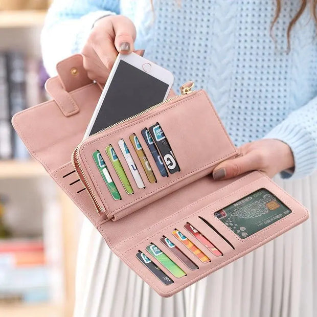 Wallet Women's Purse Wallet Card Holder Female Clutch Long Purse Multi-card Bit Luxury Designer Lady Coin Purses - Memoriex 