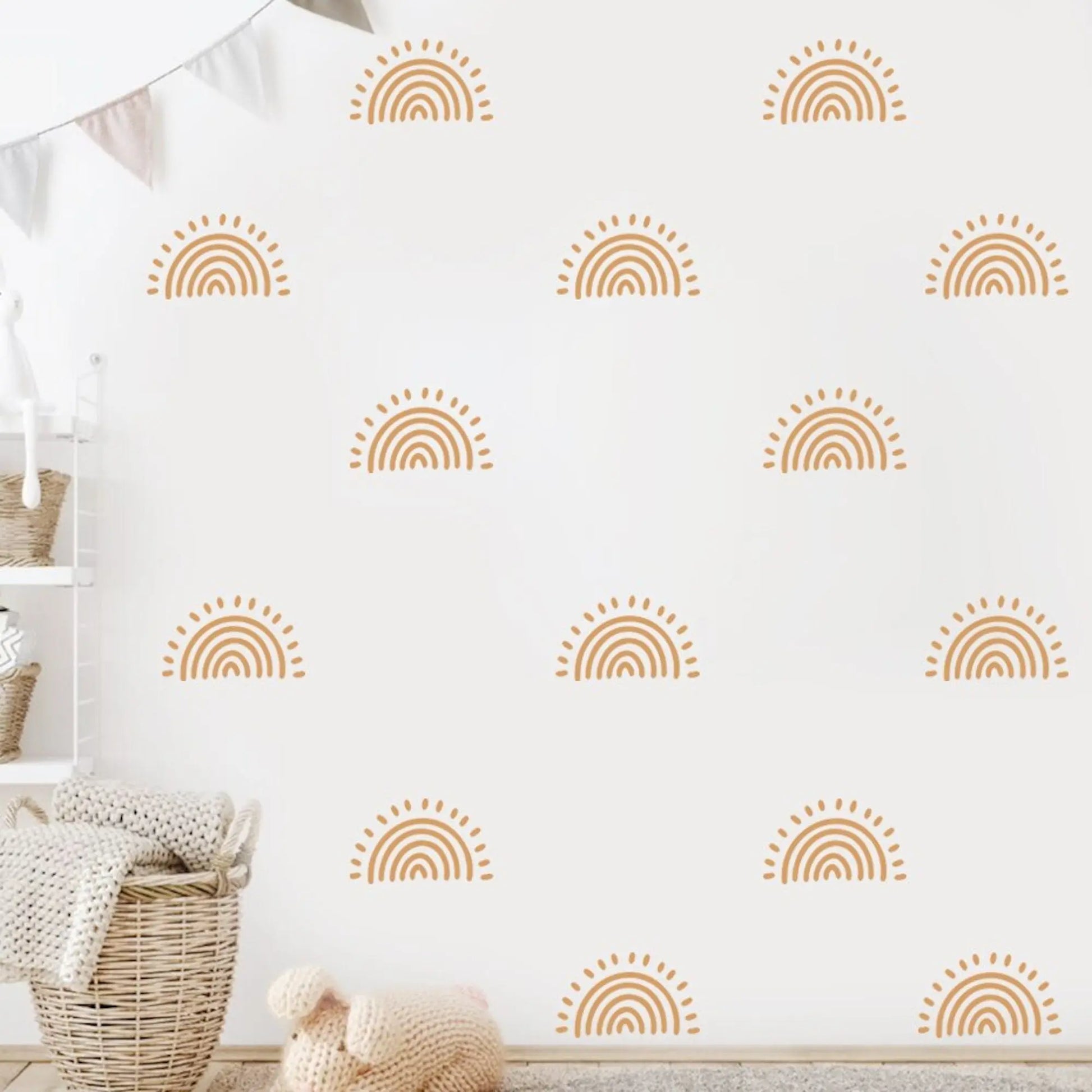 Wandaufkleber für Kinderzimmer Sonnenschein in Boho Stil als Sticker Set-4