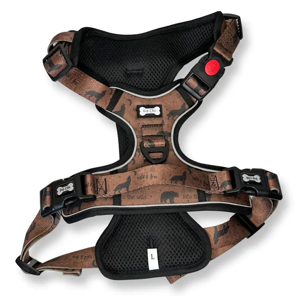 Wanderlust Tuff Stuff Dog Harness - NO PULL Dog Harness With Handle - by Pup Chic Boutique - Memoriex