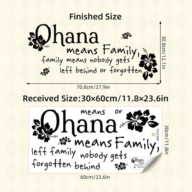 Warm Family Message English Self-adhesive Wall Sticker - Memoriex 