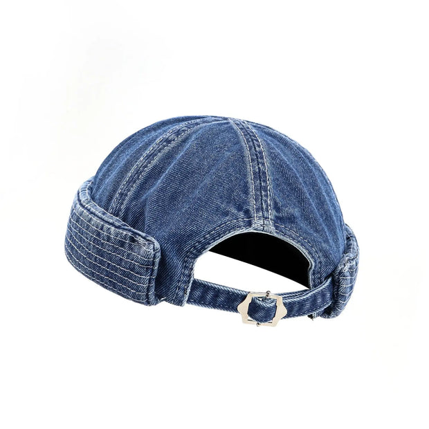 Washed denim melon skin hat trendy brand men and women versatile retro street hip-hop sailor hat - Memoriex 