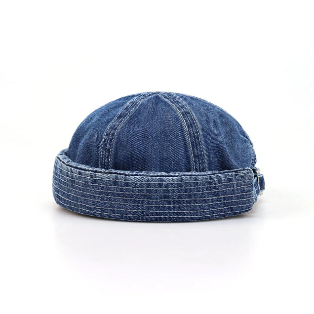 Washed denim melon skin hat trendy brand men and women versatile retro street hip-hop sailor hat - Memoriex 