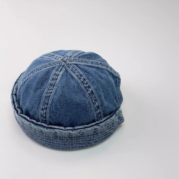 Washed denim melon skin hat trendy brand men and women versatile retro street hip-hop sailor hat - Memoriex 