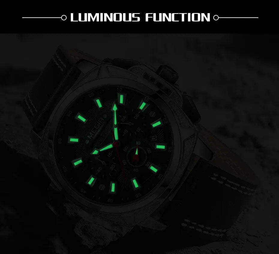 MEGIR Relogio Masculino Watches Men Fashion Leather Band Sports Military Watches Luxury Quartz Business Wristwatch Reloj Hombre-9