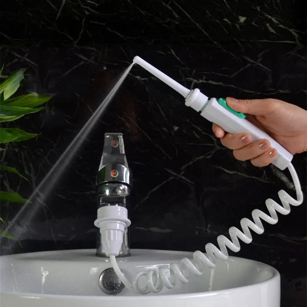 Water Dental Flosser Faucet Oral Irrigator Water Jet Floss Dental Irrigator Dental Pick Oral Irrigation Teeth Cleaning Machine - Memoriex 