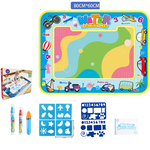 Water Doodle Mat Kids Toys Reusable Painting Writing Doodle Water Color Drawing Board Toddlers Preschool Education Toys - Memoriex 