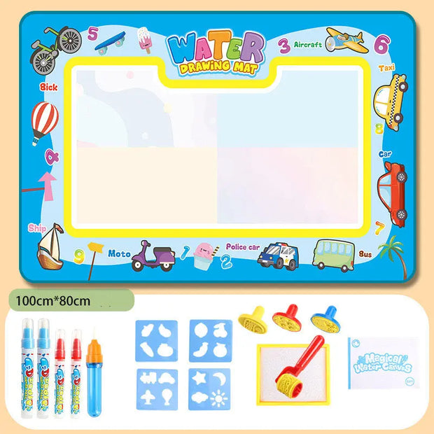 Water Doodle Mat Kids Toys Reusable Painting Writing Doodle Water Color Drawing Board Toddlers Preschool Education Toys - Memoriex 