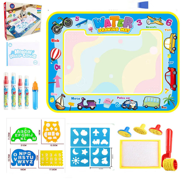 Water Doodle Mat Kids Toys Reusable Painting Writing Doodle Water Color Drawing Board Toddlers Preschool Education Toys - Memoriex 