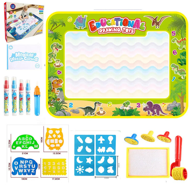 Water Doodle Mat Kids Toys Reusable Painting Writing Doodle Water Color Drawing Board Toddlers Preschool Education Toys - Memoriex 