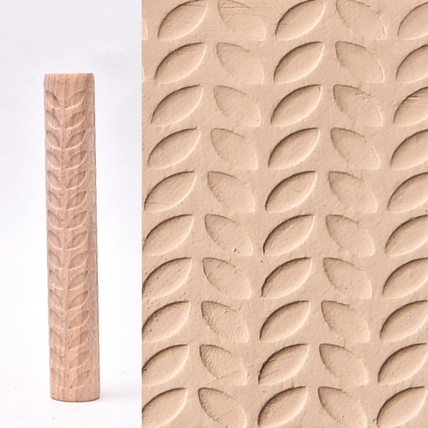 Water Meteor Pottery Tool Wooden Texture Mud Roll Embossing Stick - Memoriex 