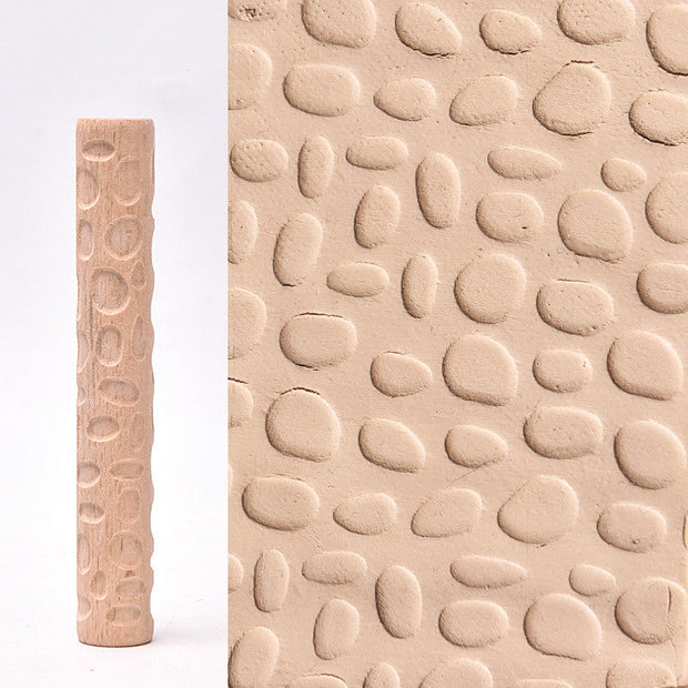 Water Meteor Pottery Tool Wooden Texture Mud Roll Embossing Stick - Memoriex 