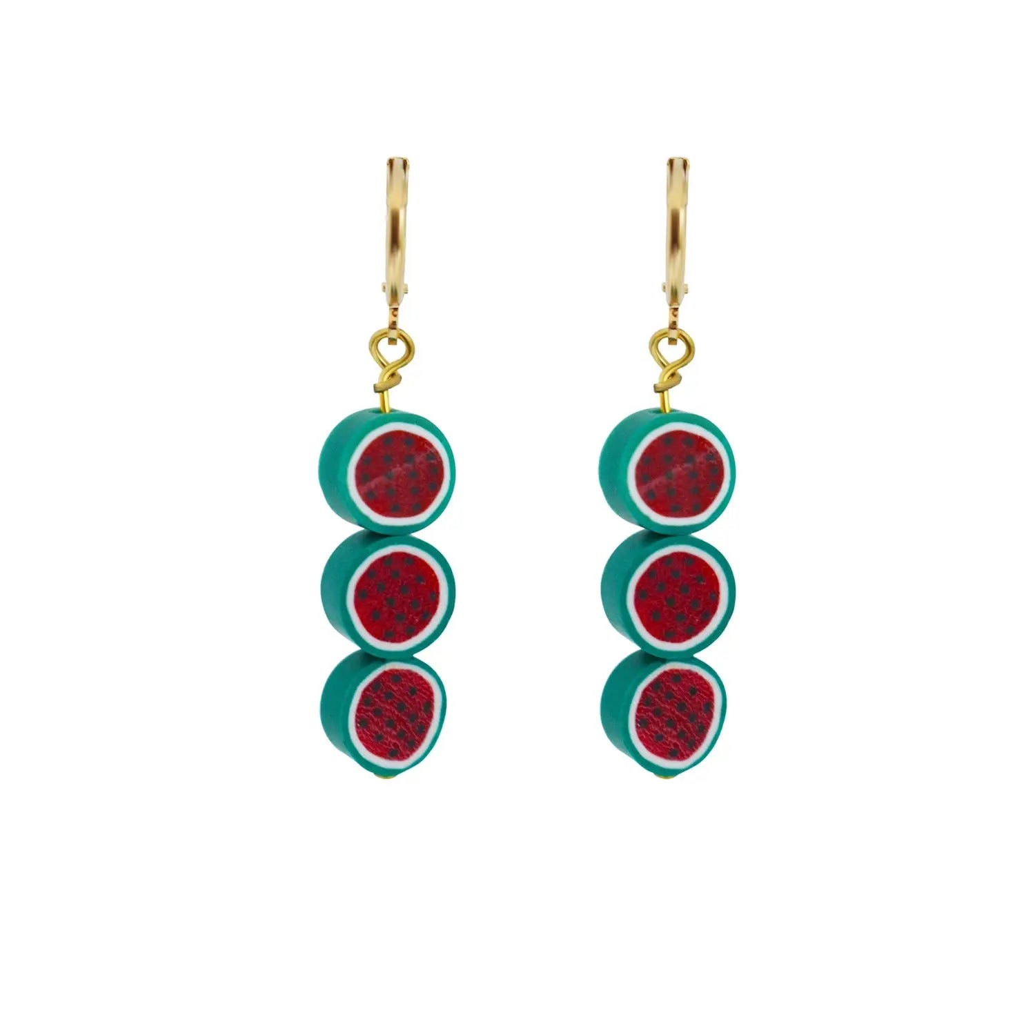 Watermelon fruit earrings -2