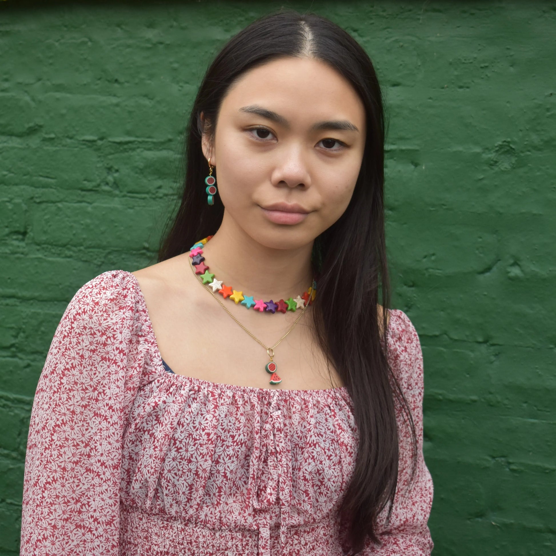 Watermelon fruit earrings - Memoriex 