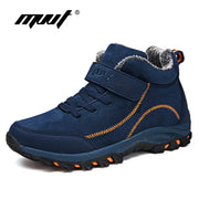 Waterproof Winter Men Boots with Fur Warm Snow Women Boots Men Work Casual Shoes Sneakers High Top Rubber Ankle Boots plus size - Memoriex 