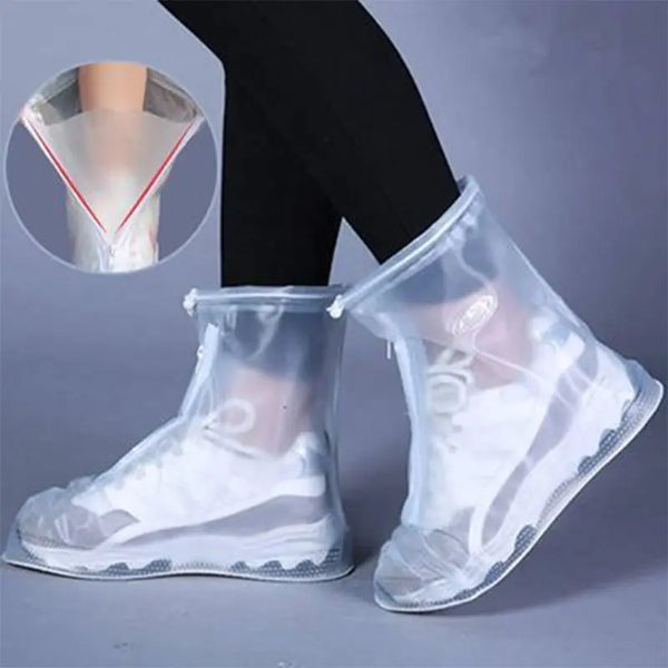 Waterproof, non-slip reusable shoe covers (PVC/silicone sole) – for rain/snow, unisex. - Memoriex 