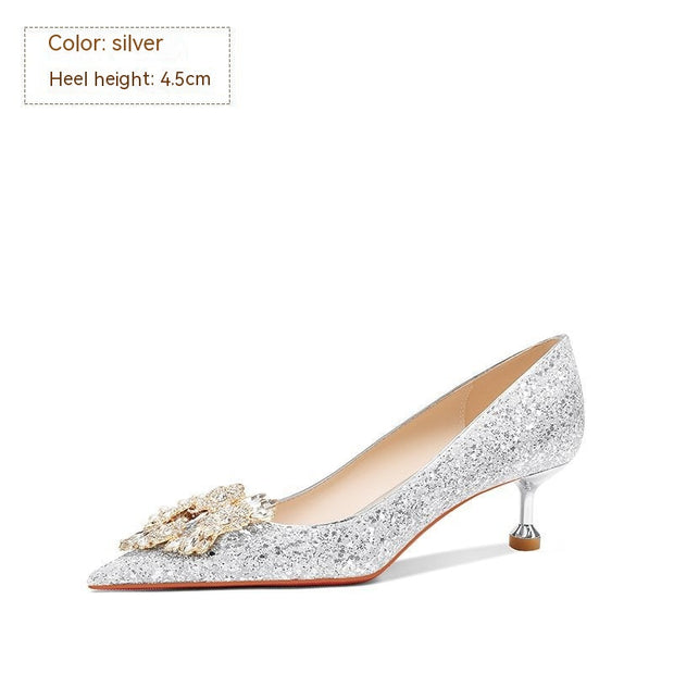 Wedding Bridal Women's Crystal High Heels - Memoriex 