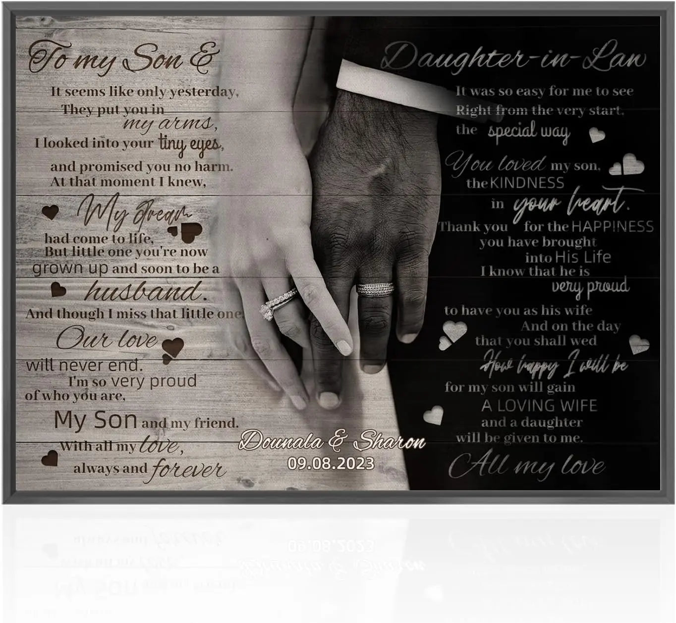 Wedding Gifts For Son And Daughter In Law, Personalized Son Wedding Gift From Mother Of The Groom, Gift For Son On His Wedding Day - Memoriex 