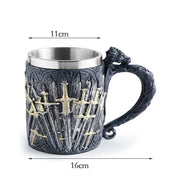Western Sword Mug Personalized Beer Cup Stainless Steel Whiskey Cup - Memoriex 