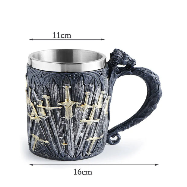 Western Sword Mug Personalized Beer Cup Stainless Steel Whiskey Cup - Memoriex 