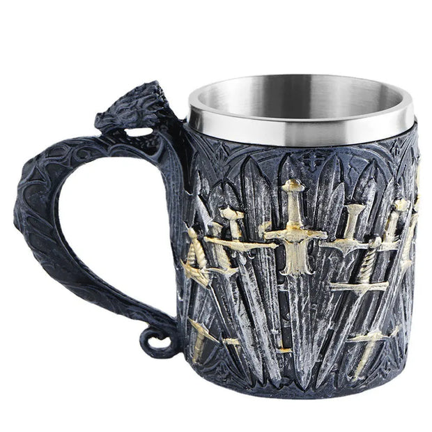 Western Sword Mug Personalized Beer Cup Stainless Steel Whiskey Cup - Memoriex 