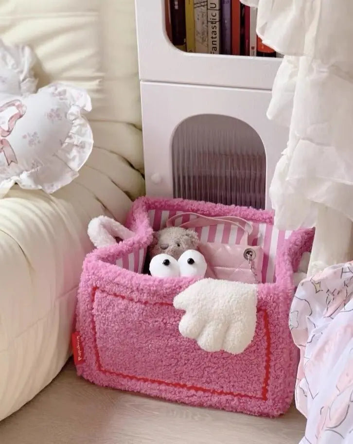 Whimsical Eclectic Big Eyes Plush Cute Laundry Storage Baskets - Laundry Bag for Kids Children-4